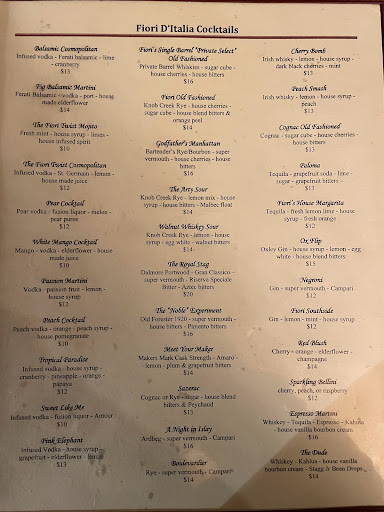 Fiori D’Italia menu 4